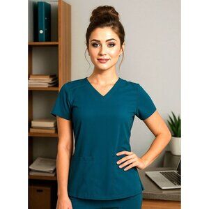 Dickies XXS EDS Essentials V-Neck Scrub Top Workwear Medical Professional Shirt